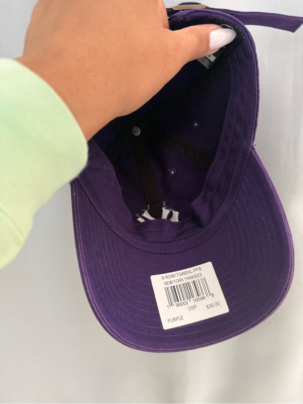 '47 Purple New York Yankees Adjustable Cap with White NY Logo - Picture 3 of 3